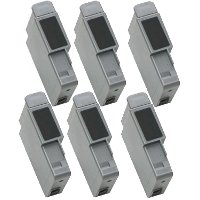 A pack of 6 Canon BCI-21 Compatible Black Discount Ink Cartridges