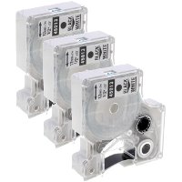 Dymo 45013 ( Dymo S0720530 ) Compatible Standard D1 Label Tapes (3/Pack)