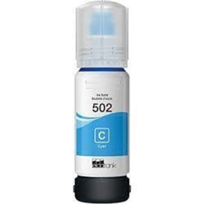 Remanufactured Epson T502 Cyan ( T502 ) Cyan Discount Ink Bottle