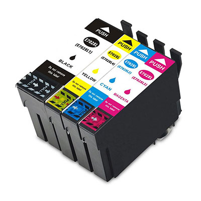 Remanufactured Epson T702XL120 / T702XL220 / T702XL320 / T702XL420 ( T702XL ) Multicolor Discount Ink Cartridge