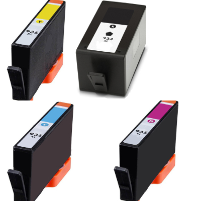 Remanufactured HP 934XL Black / 935XL Cyan / 935XL Magenta / 935XL Yellow ( C2P23AN ) Multicolor Discount Ink Cartridge