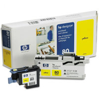 Hewlett Packard HP C4823A ( HP 80 ) Printhead for Yellow Discount Ink Cartridges and Printhead Cleaner