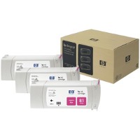 Hewlett Packard HP C5068A ( HP 81 ) Magenta Ink Cartridges (3/Pack)