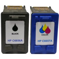 Hewlett Packard HP C9321BN ( HP 56/57 ) Remanufactured Discount Ink Cartridge Twin Pack