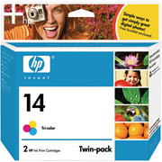 Hewlett Packard HP C9342FN ( HP 14 ) Discount Ink Cartridge Twin Pack