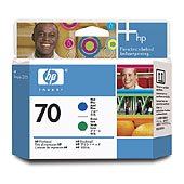 Hewlett Packard HP C9408A ( HP 70 Blue/Green Printhead ) Printhead Discount Ink Cartridge