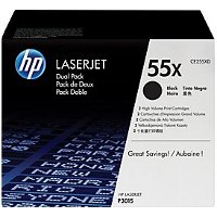 Hewlett Packard HP CE55XD ( HP 55X ) Laser Cartridge Dual Pack