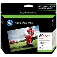 Hewlett Packard HP CG845AN ( HP 60 ) Discount Ink Cartridge / Paper Pack
