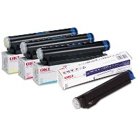 A Set of 4 Okidata Laser Cartridges 1 of each color ( 41012301 , 41012302 , 41012303 , 41012304 )